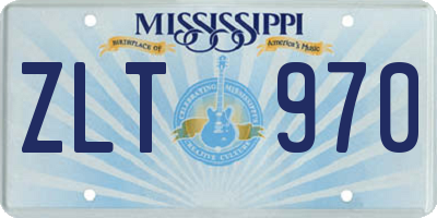 MS license plate ZLT970