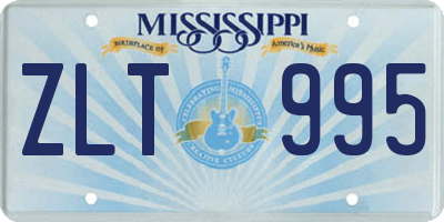 MS license plate ZLT995