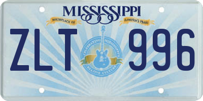MS license plate ZLT996