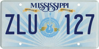 MS license plate ZLU127