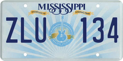 MS license plate ZLU134