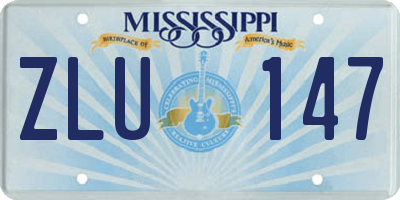 MS license plate ZLU147