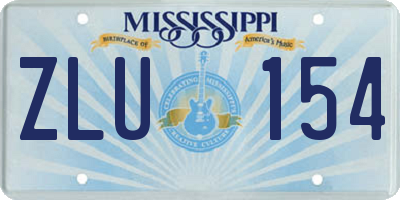MS license plate ZLU154