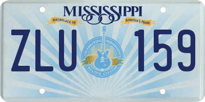MS license plate ZLU159