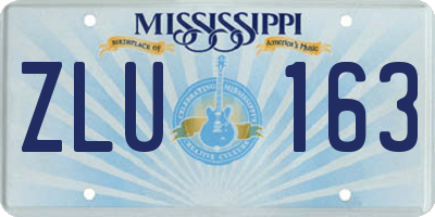 MS license plate ZLU163