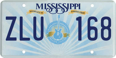 MS license plate ZLU168