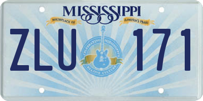 MS license plate ZLU171