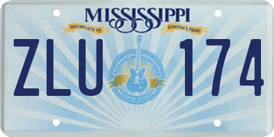 MS license plate ZLU174