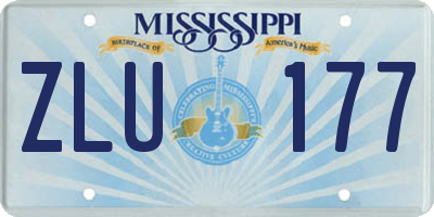 MS license plate ZLU177