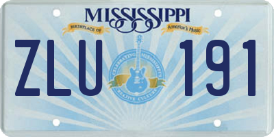 MS license plate ZLU191