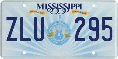 MS license plate ZLU295