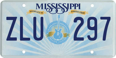 MS license plate ZLU297