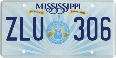 MS license plate ZLU306
