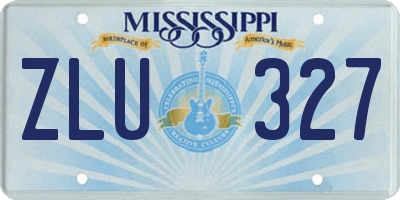 MS license plate ZLU327