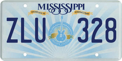 MS license plate ZLU328