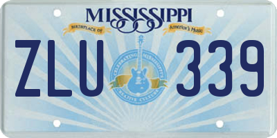 MS license plate ZLU339