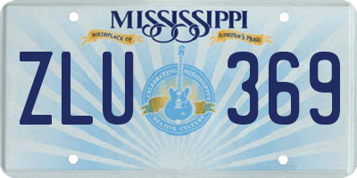 MS license plate ZLU369
