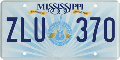 MS license plate ZLU370