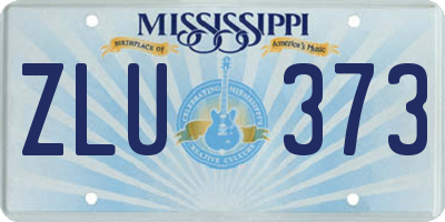 MS license plate ZLU373