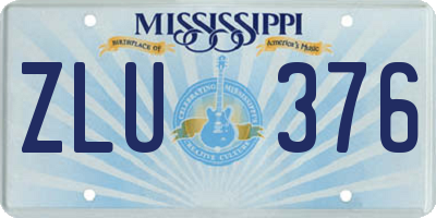 MS license plate ZLU376