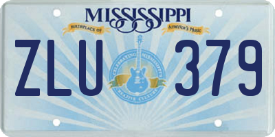 MS license plate ZLU379