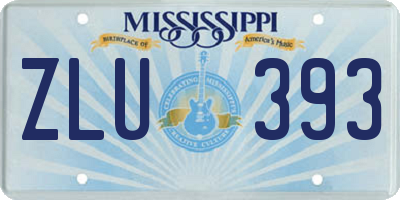MS license plate ZLU393