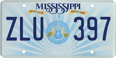 MS license plate ZLU397