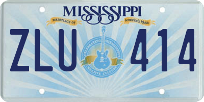 MS license plate ZLU414