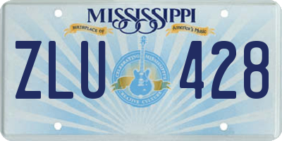 MS license plate ZLU428