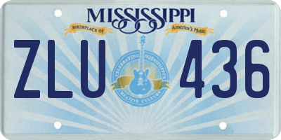 MS license plate ZLU436