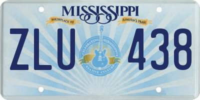 MS license plate ZLU438