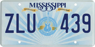MS license plate ZLU439