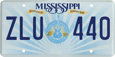 MS license plate ZLU440