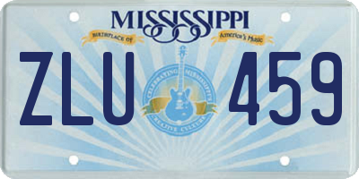 MS license plate ZLU459