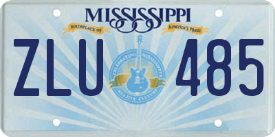 MS license plate ZLU485