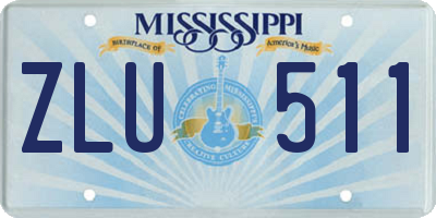 MS license plate ZLU511