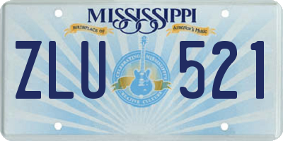 MS license plate ZLU521