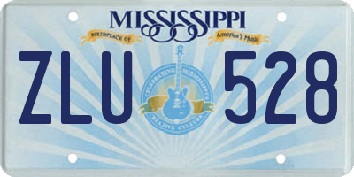 MS license plate ZLU528