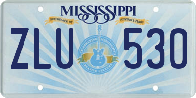 MS license plate ZLU530