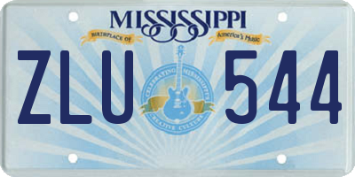 MS license plate ZLU544