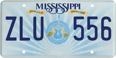 MS license plate ZLU556