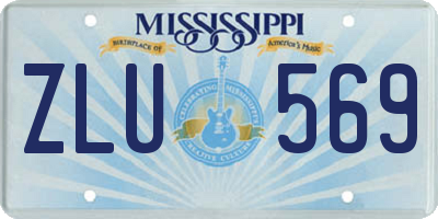 MS license plate ZLU569