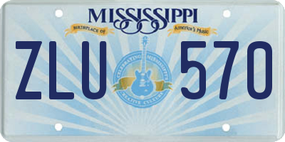 MS license plate ZLU570