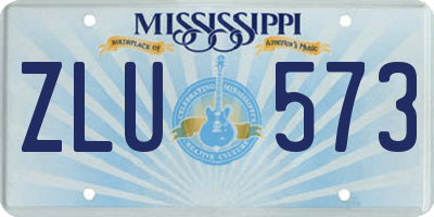 MS license plate ZLU573