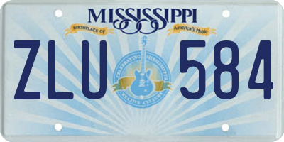 MS license plate ZLU584