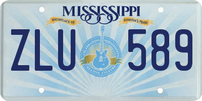 MS license plate ZLU589