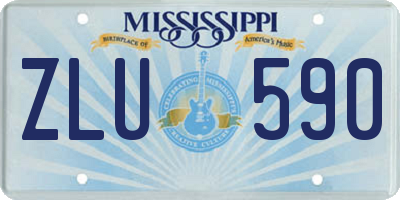MS license plate ZLU590