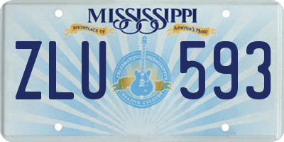 MS license plate ZLU593