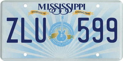 MS license plate ZLU599