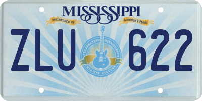 MS license plate ZLU622
